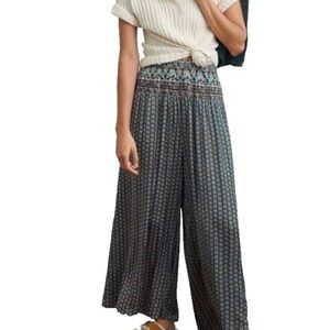 Anthropologie Size S Aria Wide Leg Palazzo Pants Medallion Floral Boho NWT $98